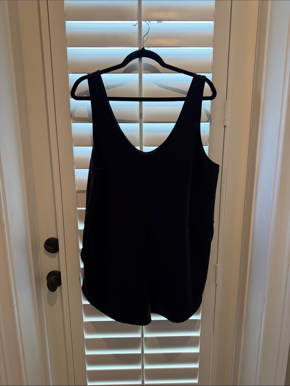 A new day Black Romper with pockets - L